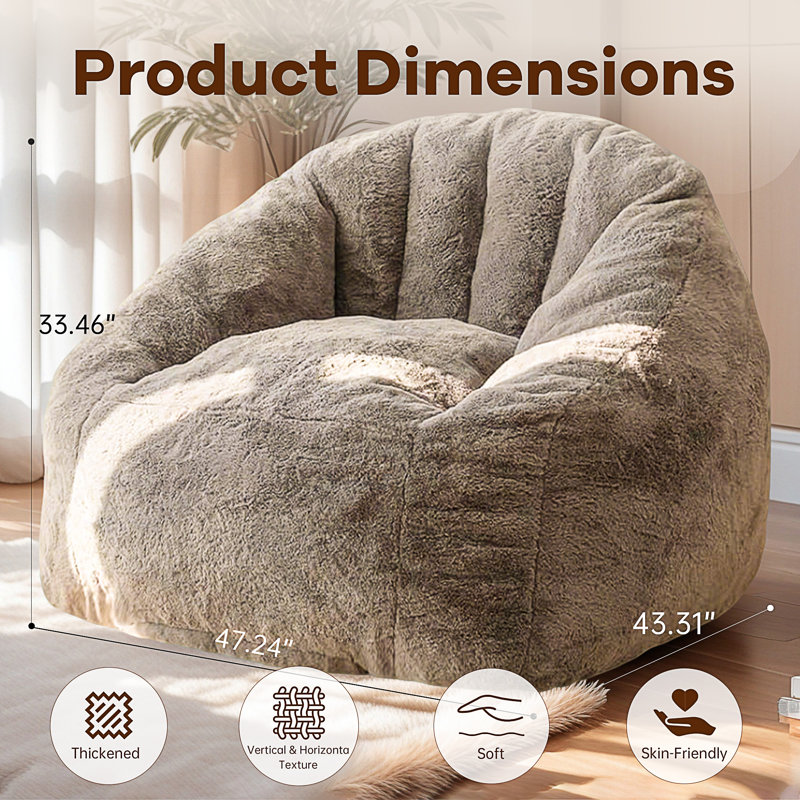 Fauteuil à billes, Tissu café