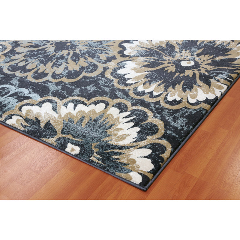 Amy Floral Indoor Rug, Rectangle 5'3" x 7'7"