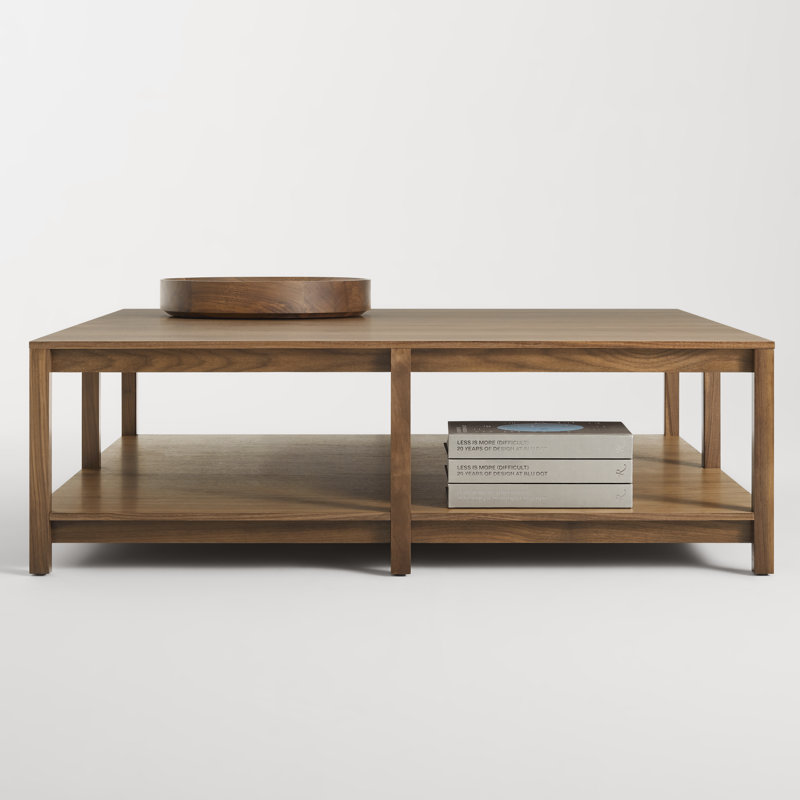 Open Plan Solid Wood Coffee Table, Walnut