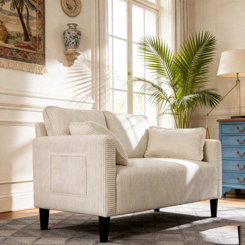 Causeuse 48 po, Beige