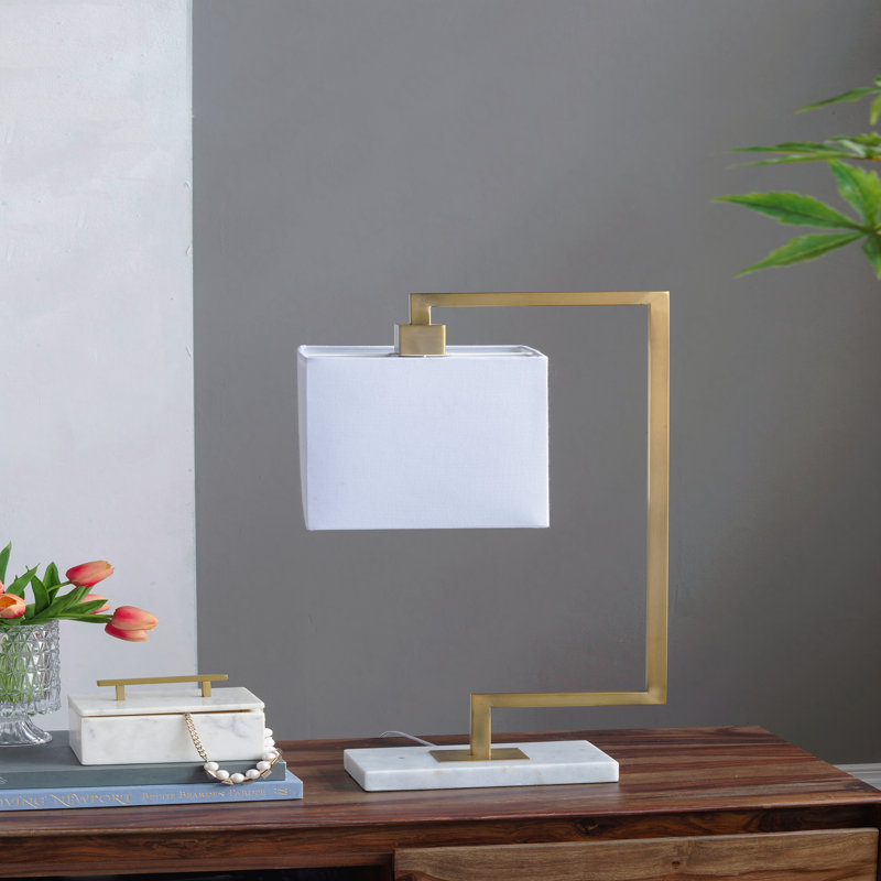 9X14.3X25.2" Metal Table Lamp