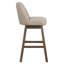Tabouret de bar rotatif à hauteur ajustable Sonny en similicuir avec finition en bois brun-1112326816