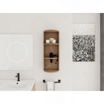 12" Bathroom Wall-Mounted Storage Rack, Float Mounting Design,(KD-Packing)