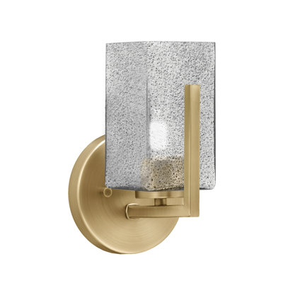 Nicomedes Wall Sconce, 3.5" Square Bubble Glass
