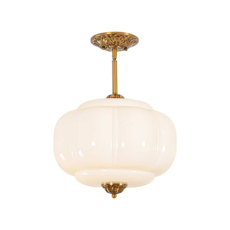 Glass Semi Flush Mount