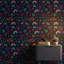 Papier peint tableau noir foncé Neon Doodles-922301138