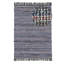 Handgefertigter Teppich aus Baumwolle in Schwarz Rectangle Striped Cotton Hand Loomed Area Rug-101698940