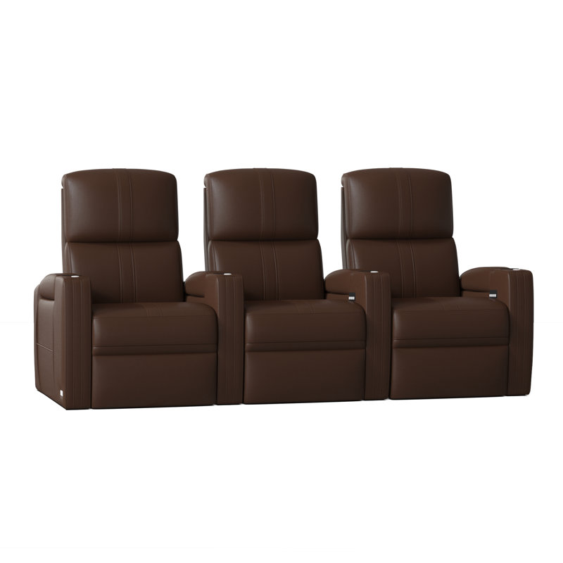 Rangée de cinéma maison Flash HR Series (rangée de 3), Cappucino classique