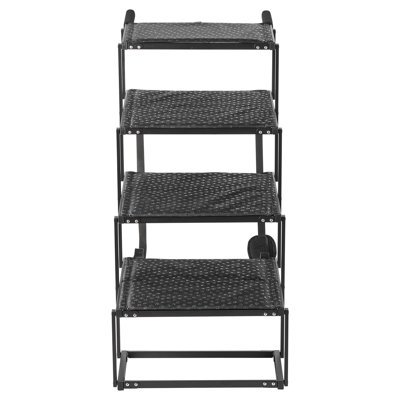 Escalier pour chien de voiture, rampe pliable extra large à 4 marches pour grands chiens avec surface antidérapante, support jusqu'à 113 kg, escalier portatif et léger pour animaux de compagnie, utilisable en voiture, VUS, camion, lit haut, canapé