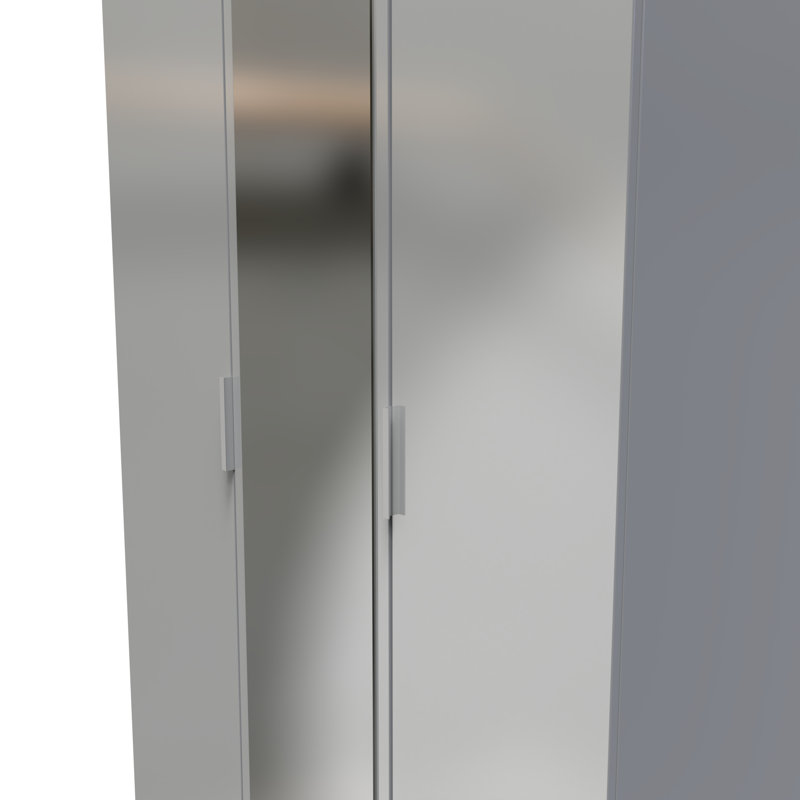 Biernat Manufactured Wood Wardrobe, Uniform Grey/Dusk Grey