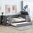 Twin Size Daybed With Storage Arms, Trundle And Charging Station