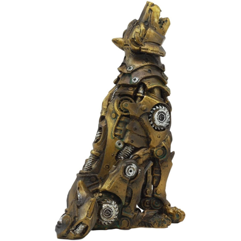 Figurine loup hurlant Denizen of Twilight Steampunk