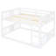Lit double superposé au-dessus en blanc - construction avec gardes, maximise l'espace de la chambre, vient