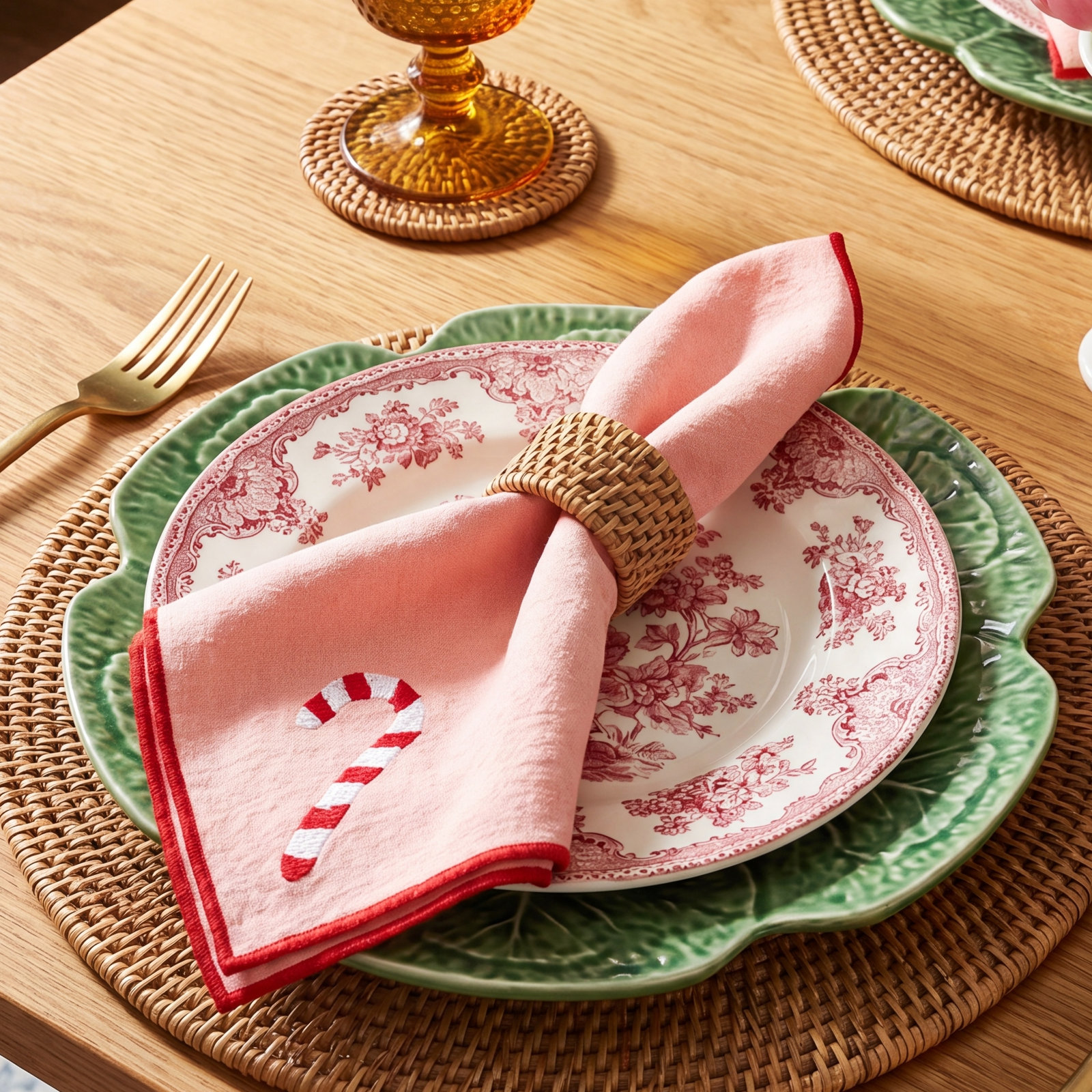 Christmas in the Village Cotton Napkin
