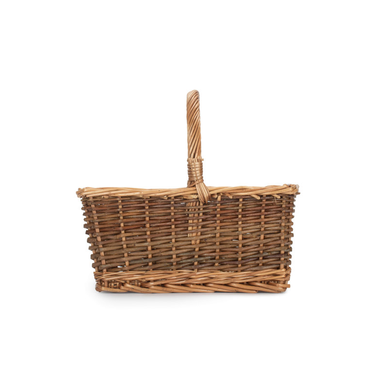 Lily Manor Wicker Unpeeled Willow Shopper Basket, 28cm H x 32cm W x 25cm D