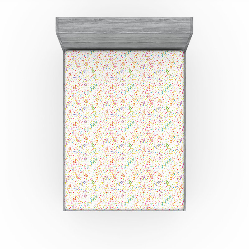 Drap-housse Ambesonne, paquet de 2, Drap-housse très grand californien, Beige / pois jaunes