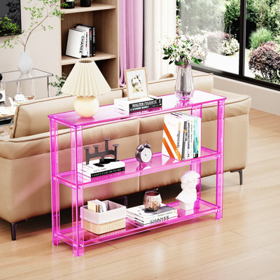 Laraby Acrylic Console Table, Entryway Table with Storage (45.7'' x 11.4'' x 31.5'')