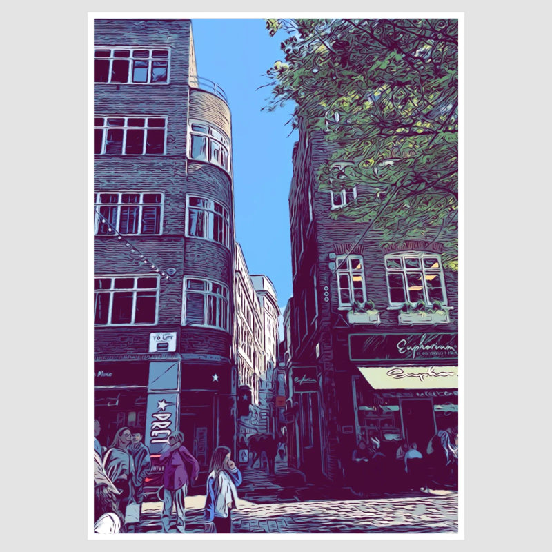 St Christopherâ€™s Place West End Art Print, 42 cm H x 30 cm W