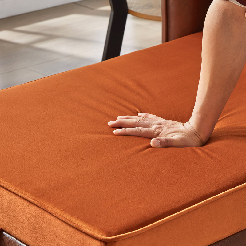 Canapé de rangement 65 po en polyuréthane et velours, Velours brun foncé, Marron foncé