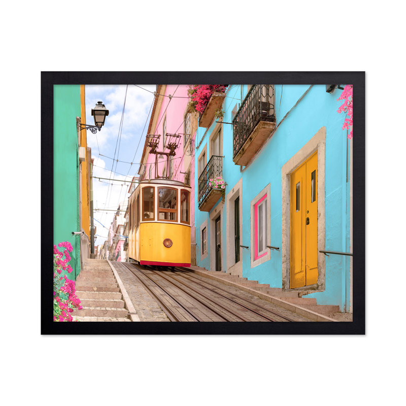 Lisbon Pastel Street, Unframed, Poster, 11"H x 14"W