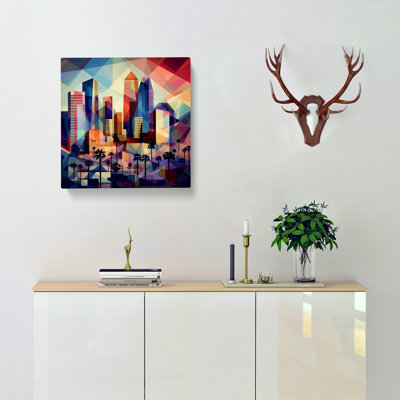 City Of Los Angeles Cubism - No Frame Print