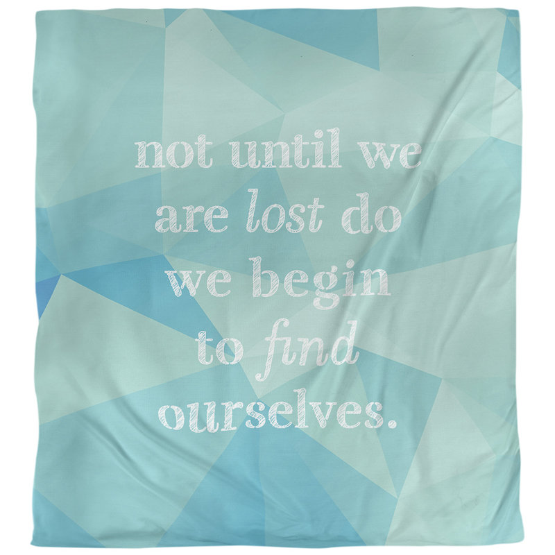 Housse de couette simple Find Yourself Quote, Housse de couette pour grand lit, Zircon