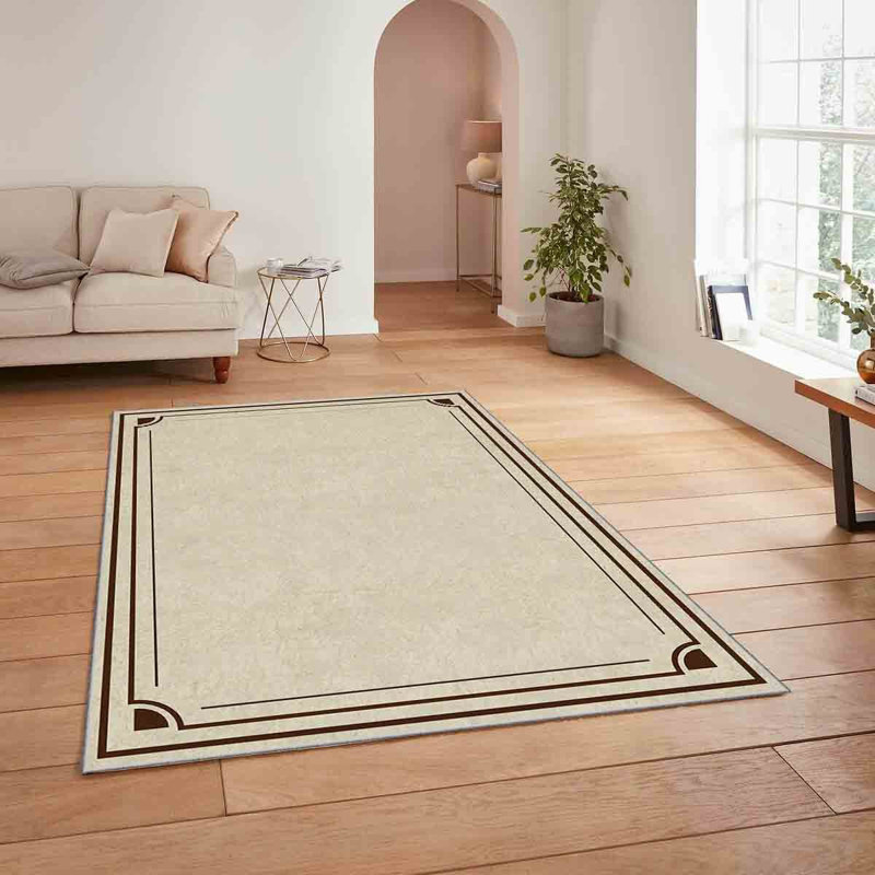 Premium Woven Carpet, 3.3 x 4.6 Feet | 100% Polyester, 740 g/m² | Non-Slip Felt Dot Underside, Machine Washable at 86°F, 0.16 Inch Pile Height | Stylish Digital Print, Easy to Clean, Perfect for Any Room