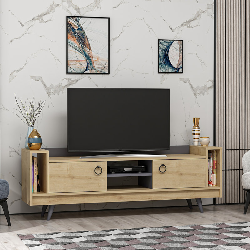 Adreanna TV Stand for TVs up to 58", Oak/Anthracite