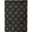 Wool Geometric Area Rug in Black