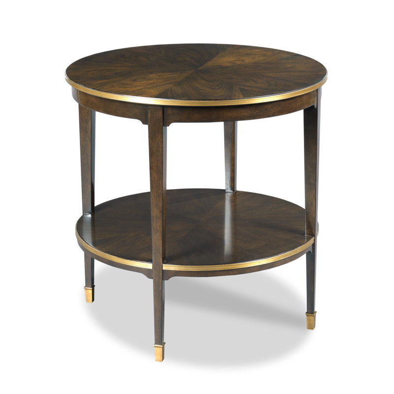 Table de bout en bois massif avec rangement Emery