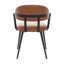 Windsor Modern Armless Dining Chair With Twisted Metal Frame, PU Upholstered-1046837475