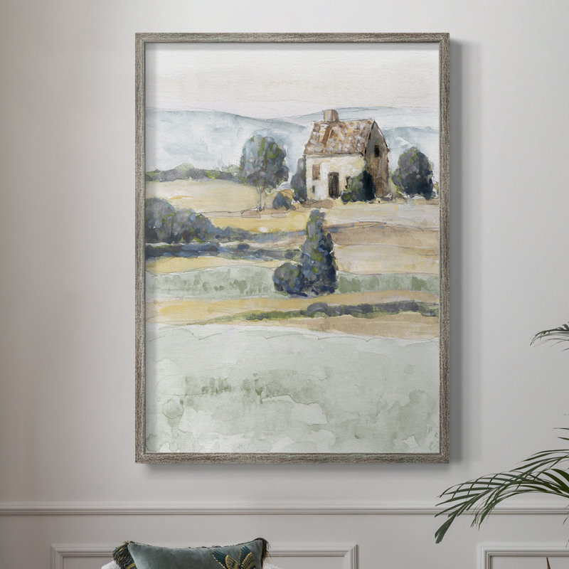 On On The Countryside II, reproduction encadrée - bois massif 48024, H 21 po x l 17 po