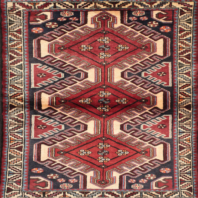 Wool Oriental Indoor Rug, Round 8'