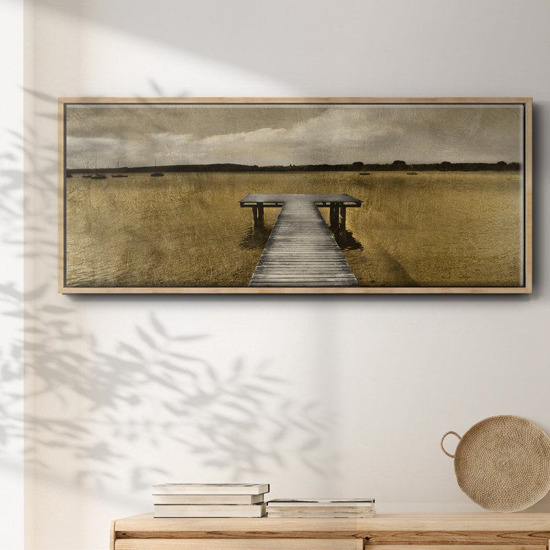Golden Pier- Framed Canvas