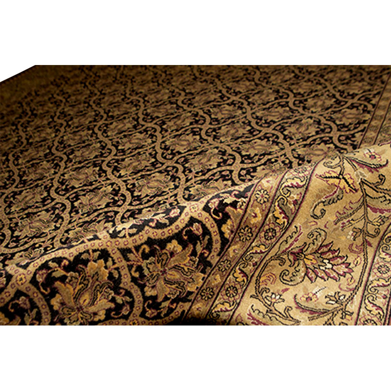Hand-Knotted High-Quality Black Area Rug