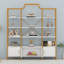 Bibliothèque à 4 niveaux avec tablette d'armoire de rangement
