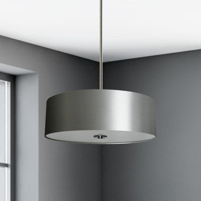 Lustre tambour 4 lumières à abat-jour Olivo