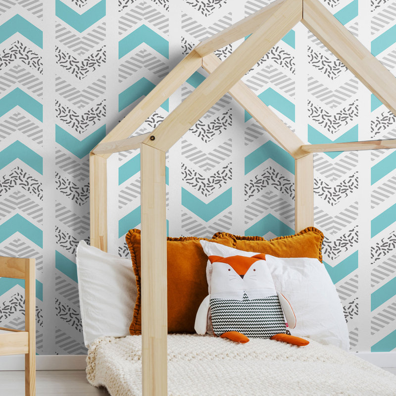 Kersh Peel & Stick Geometric Tile, 126" L x 24" W