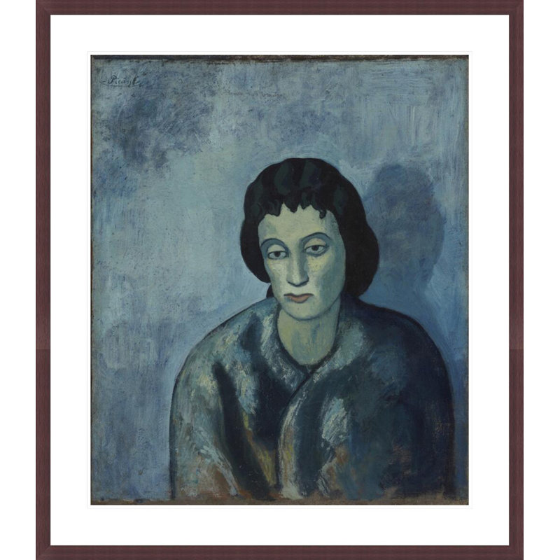 «Woman with Bangs» par Pablo Picasso, impression giclée sur cadre, H 38,45 po x l 33,5 po
