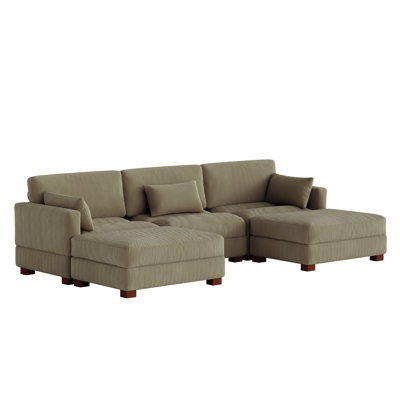 Maelina U-Shaped Corduroy Modular Sectional