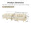Canapé 4 places en tissu Boucle-2075821436