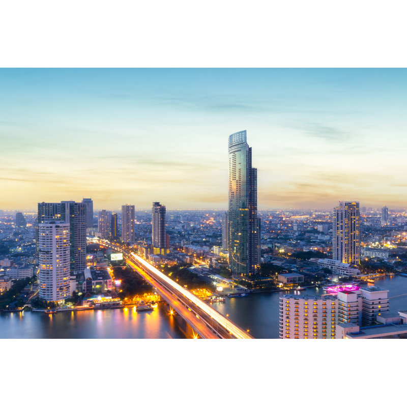 Bangkok City - Wrapped Canvas Print, 61cm H x 91cm W