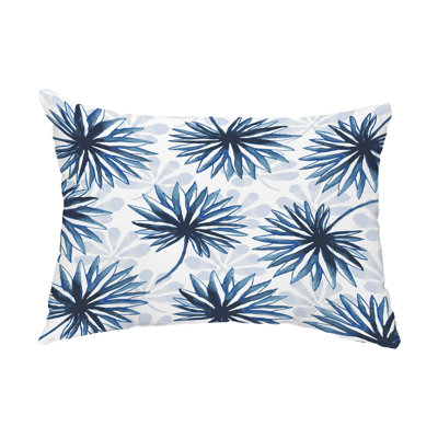 Floral Outdoor Reversible Throw Pillow