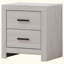 Table de chevet 2 tiroirs Coastal White