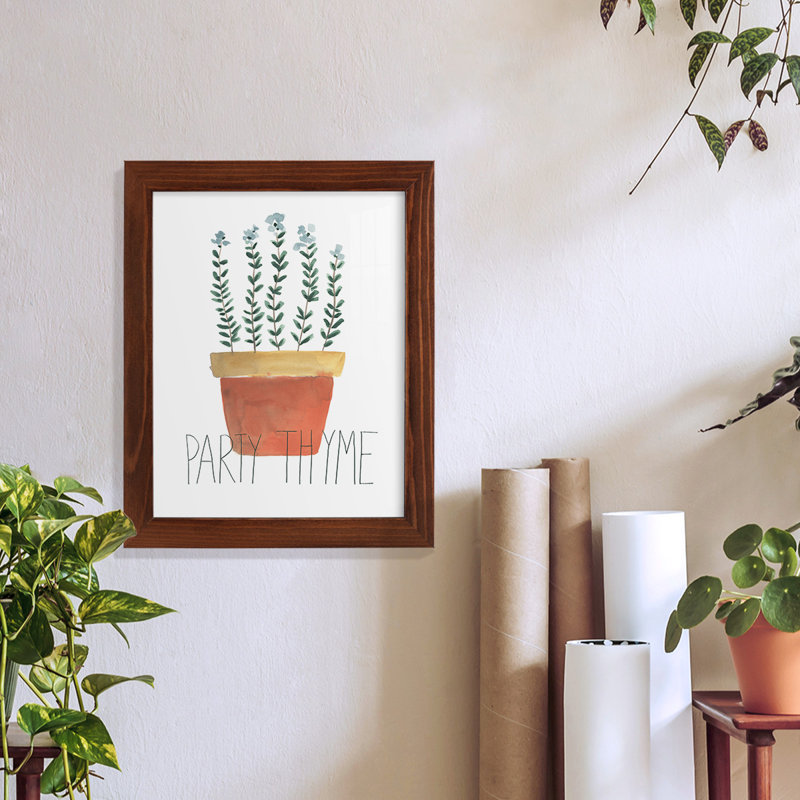 Wyler Punny Plant IV, encadré sur papier, H 11 po x l 9 po x P 1 po, Châtaigne