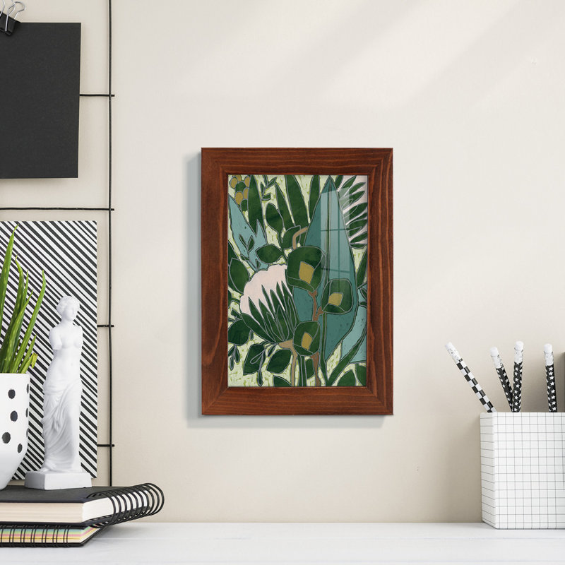 «Glenmora Bottle Glass Garden I», reproduction de cadre photo simple, H 9 po x l 7 po x P 1 po, Châtaigne