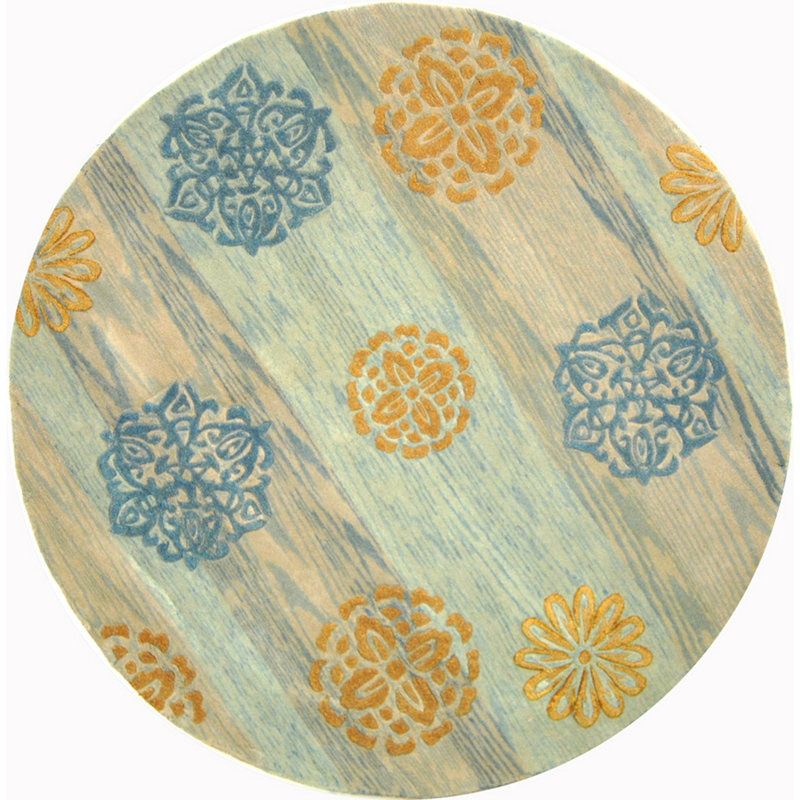 Tapis en laine touffeté à la main Charbonneau Drive, Rond 7 pi 9 po
