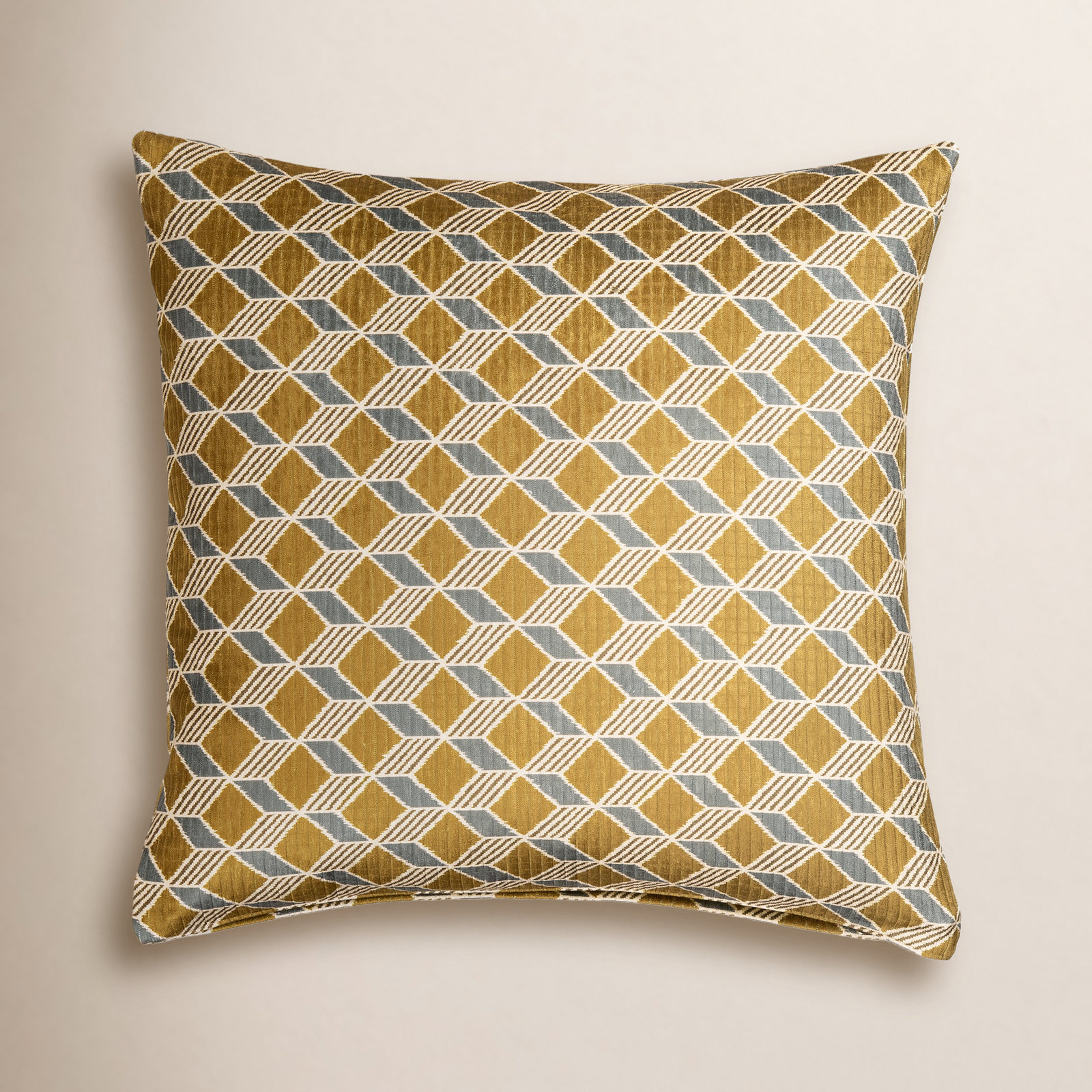 Floating Cubes Accent Pillow, Square 20", Feather