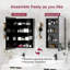 Miroir d'armoire à pharmacie noir, miroir de salle de bain 20 po x 30 po avec rangement et tablettes réglables, armoires à pharmacie murales pour salle de bain