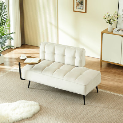 Support de tablette moderne beige 54 pouces en velours avec deux coussins, rotation à 360°, banc intégré – Confortable et pratique pour une utilisation quotidienne et prolongée
